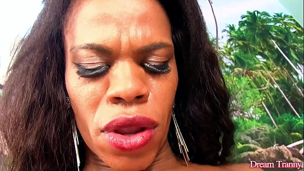 Image Guy Fucks and Creampies Trans Ebony Lavinia Magalhaes After Good Oral