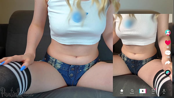 Image TikTok girl complete naughty dares for tip during online show