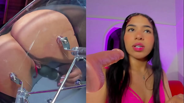 Image How horny to see this lesbian sucking the machine and with the vibrator in her wet pussy