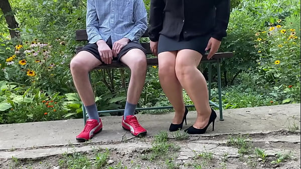 Image Asked my mother-in-law to cum in her dirty panties in the park