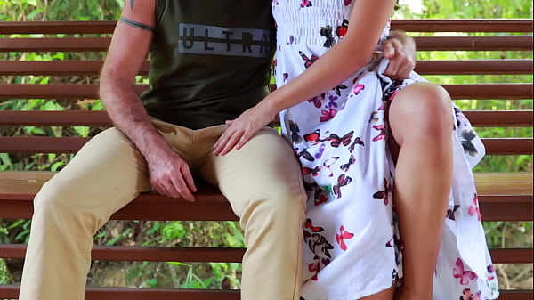 Image Mutual Masturbation in the Public Park and cum in mouth. I make him handjob while masturbate my pussy