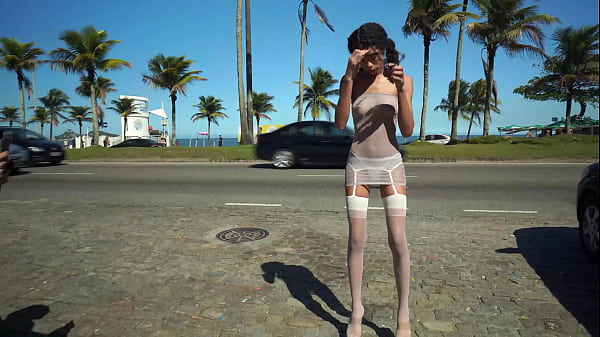 Image 1.90m Japanese-Brazilian beauty, OB Honey almost naked on the street, then fucks 3 huge cocks (DAP, Anal, 0% pussy, huge gapes, ATM) OB358
