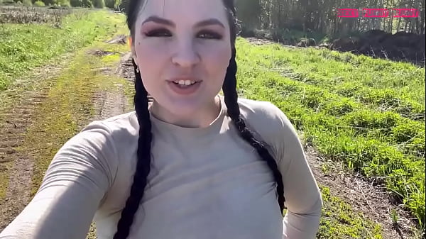 Image A girl sucks a stranger's dick and fucks him in nature