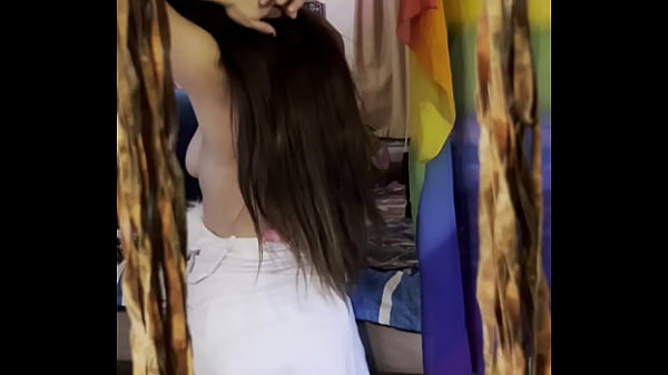Image White dress spy view strip tease