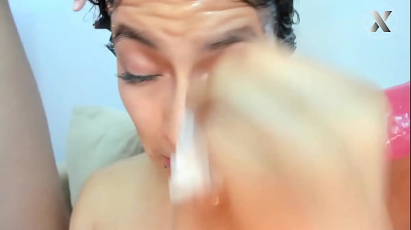 Image omg! lesbian sucks strapon with face covered in saliva - unpaid