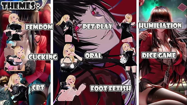 Image Jabami Yumeko keeps you on a leash while she cuckolds you (Hentai Femdom CEI, NTR, Dice Game, Humiliation...)