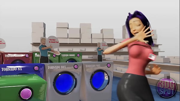 Image 3DGSPOT - Two Busty Lesbians Try Double Dildo In A Public Store! UNCENSORED SEX!