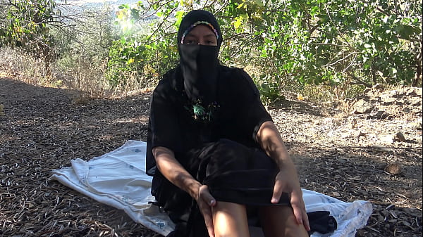 Image hot algerian milf shows her hairy pussy and asshole in a public park in France