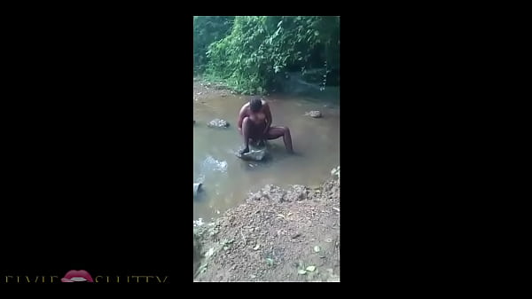 Image African hoe bathing in the river and getting fuck by strangers- Part