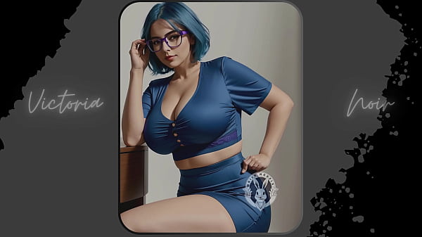 Image AI: Vibrant blue hair and dark glasses DOMINATRIX - Part 1 - Waifu Models #003