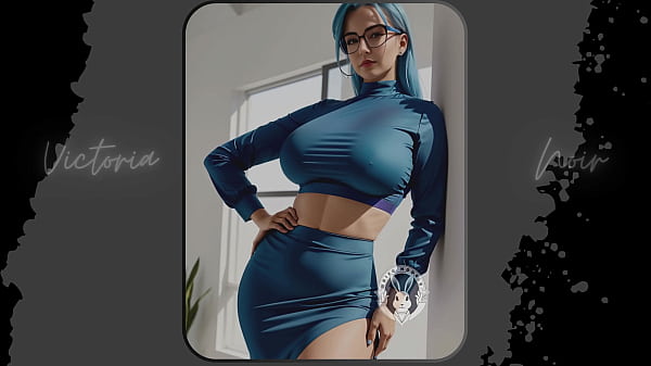 Image AI: Vibrant blue hair and dark glasses DOMINATRIX - Part 3 - Waifu Models #003