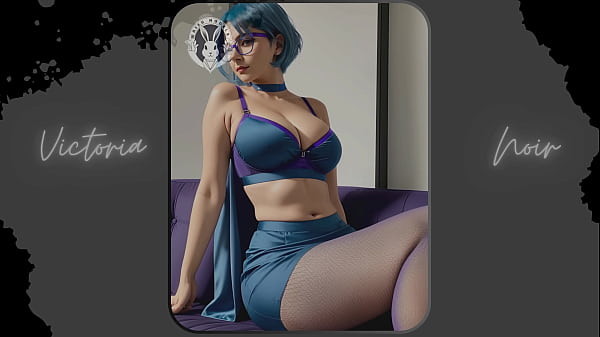 Image AI: Vibrant blue hair and dark glasses DOMINATRIX - Part 16 - Waifu Models #003