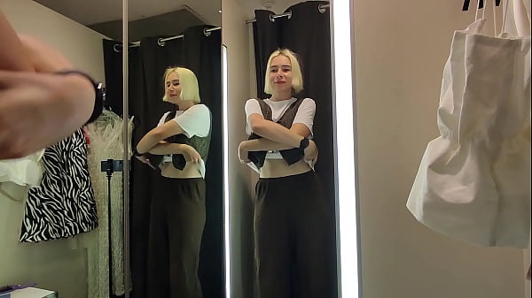 Image Do you like my sexy clothes fitting? Watch me naked trying on clothes in the mall fitting room.