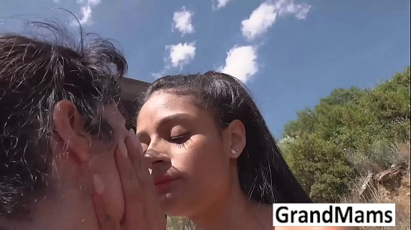 Image Granny fucked with Strap-on Tastes Real Pussy