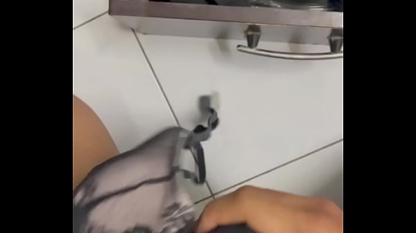 Image Masturbate with workmate lingerie's in her room and cum on my panty