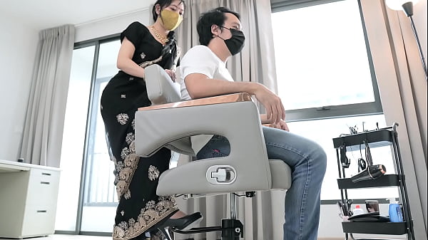 Image Indian Barber , who is Horny while hair Cutting