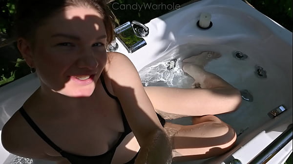 Image STEPSISTER TAKES BATH AND IN THE MOUTH ? juicy blowjob, footjob, cowgirl outdoors