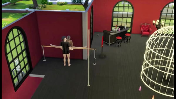 Image Sims 4 couple having fun in their playroom