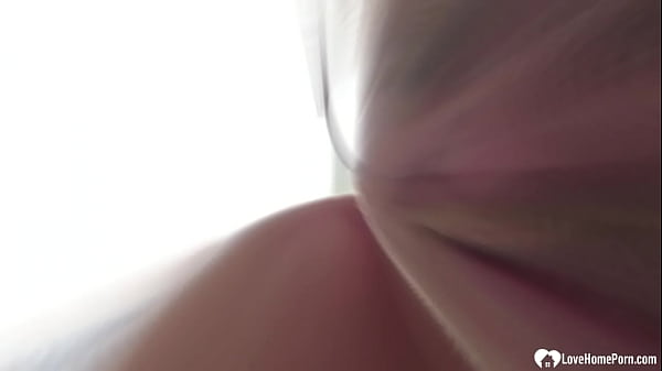 Image Blonde eats a toy while I fuck her