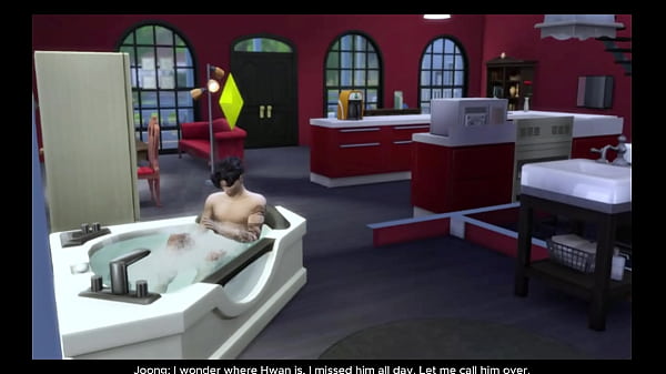 Image Sims 4 couple relax after long day at work