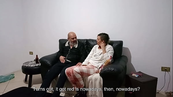 Image Stepfather comes home and finds his stepdaughter on the couch and she seduces him until they have sex.