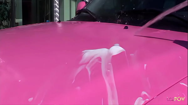 Image Kinky lesbians become horny while washing a pink pickup truck before doing some&nbsp_strapon fucking.