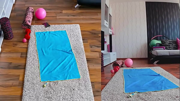 Image Hot and Sweaty Dual Cam Naked Yoga! Click to Witness the Steamy Action!
