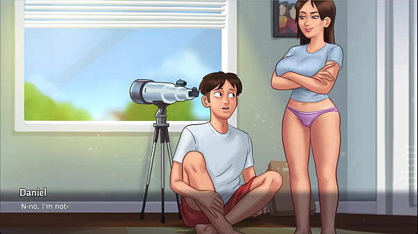 Image Summertime Saga - Step sis gets her pussy eaten out and cums on bed (Jenny)