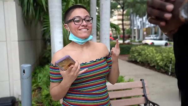 Image Nerdy Glasses Buzz Cut White Girl Sucks and Fucks Massive Black Dick