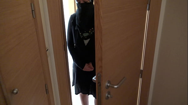 Image A French Muslim maid is disturbed when she sees his big cock