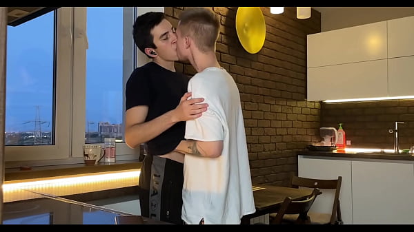 Image he brought a sweet guy to visit, made a juicy blowjob and brought him to orgasm