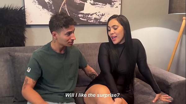 Image Married milf hires prostitute with big cock and fucks him in front of her cuckold husband - Hardcore