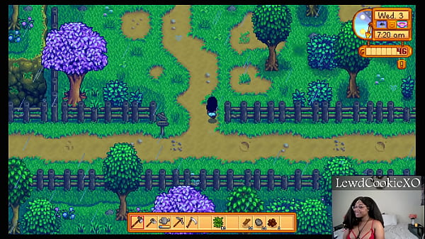 Image Gaming and Chill - 1 - Playing Stardew Valley and Cumming - Webcam Model - BBW - Amateur
