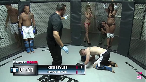 Image Asian guy hardcore fuck blonde Lexi Belle after winning in the cage