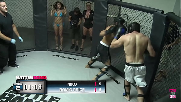 Image Ann Marie Rios swallows Romanian fighter Nikos big cock before hardcore penetration