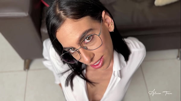 Image Aspiring secretary does EVERYTHING necessary to win the job - Alicia Trece (anal solo)