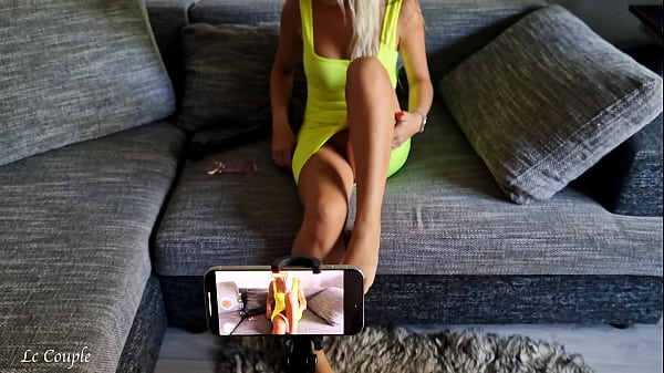 Image Wife is creating solo content for her fans and milking her husband at the end
