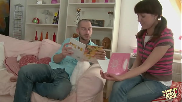 Image Redhead girl gives her colleague her teen ass because he helped her with her studies