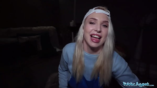 Image Public Agent Blonde Pizza Delivery girl with BIG NATURAL BOOBS gets her wet pussy filled