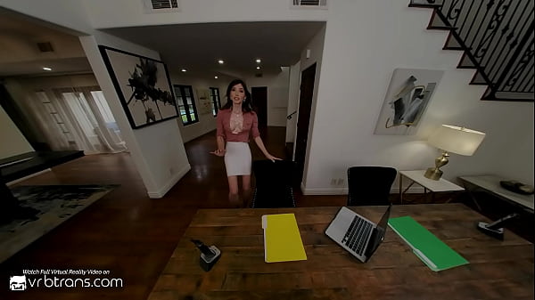 Image VRB Trans Slutty TS Shemale Hotel Receptionist Korra Del Rio Sucks & Fucks in Sexy Lingerie VR Porn