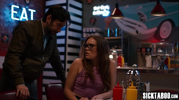 Image Busy night shift for sexy big ass teen waitress Katie Kush with customer