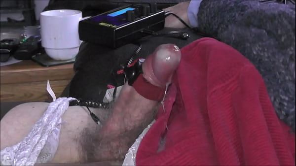 Image Cumming to a Hands Free Orgasm with Estim