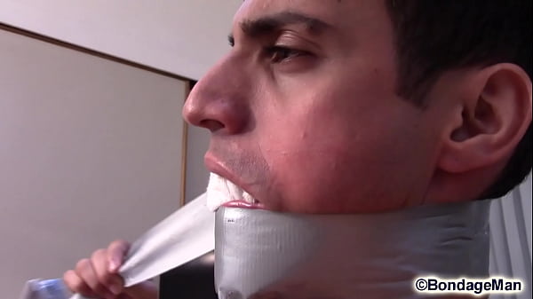 Image Felipe in bondage tied up and ballgagged | free