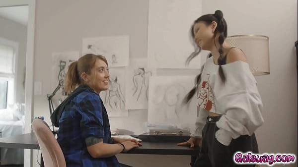 Image Lulu Chu sneaks off to do much more than kissing with Electra Rayne leading them to have an intimate sex