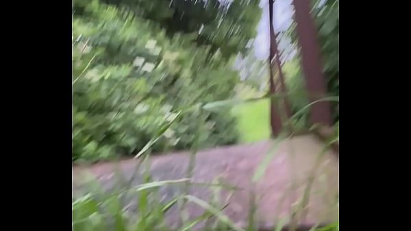 Image Teen guy strips naked and walks in public park nervously Voyeur