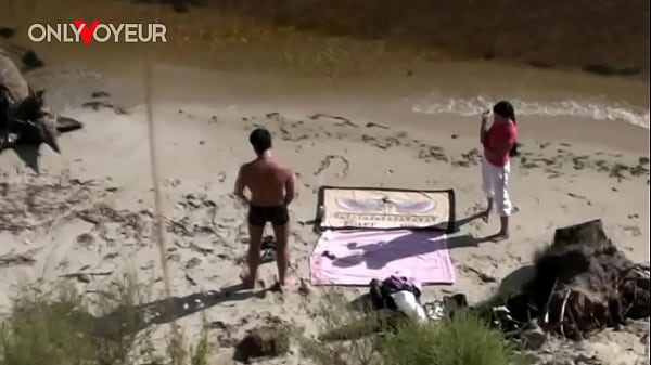 Image Beach Voyeur. Risky sex on public river coast