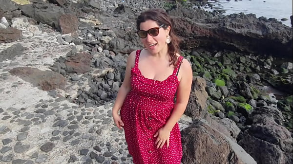 Image Free. Sex Education from my Seductive StepMom on a Public Beach
