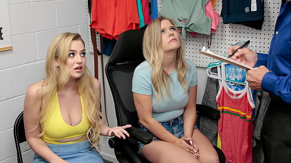 Image Busty Blonde Shoplifters Bent Over the Security Office Desk and Fucked - Pervcop