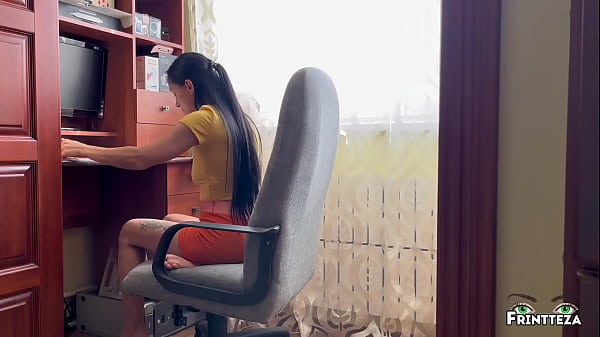 Image Stepson promised to help StepMom with the computer after Creampie in pussy