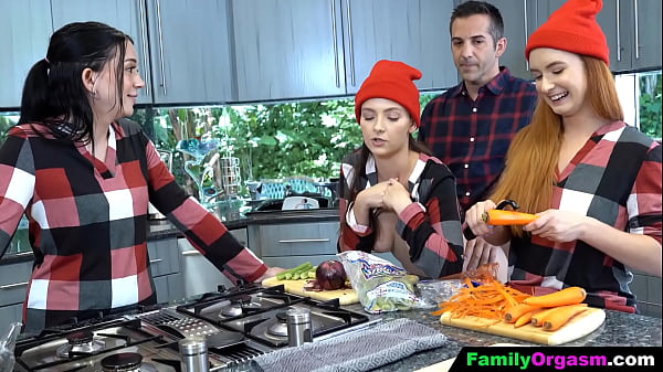 Image FamilyOrgasm - Easygoing Step Father Goes to the Kitchen While the Girls Cook
